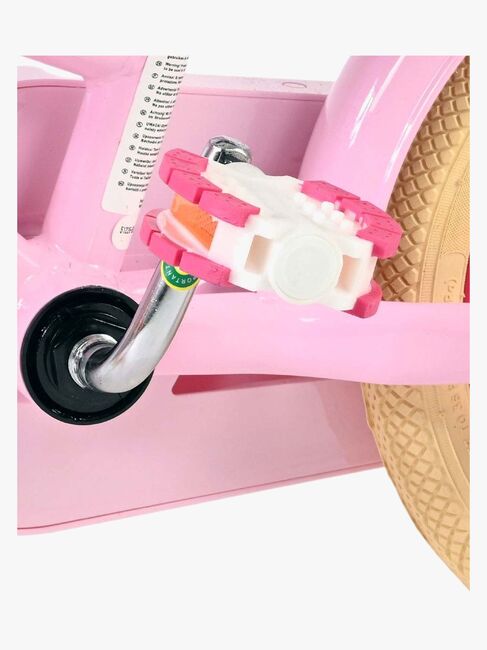 Volare Excellent Fahrrad mit Korb 12 Zoll, Rosa