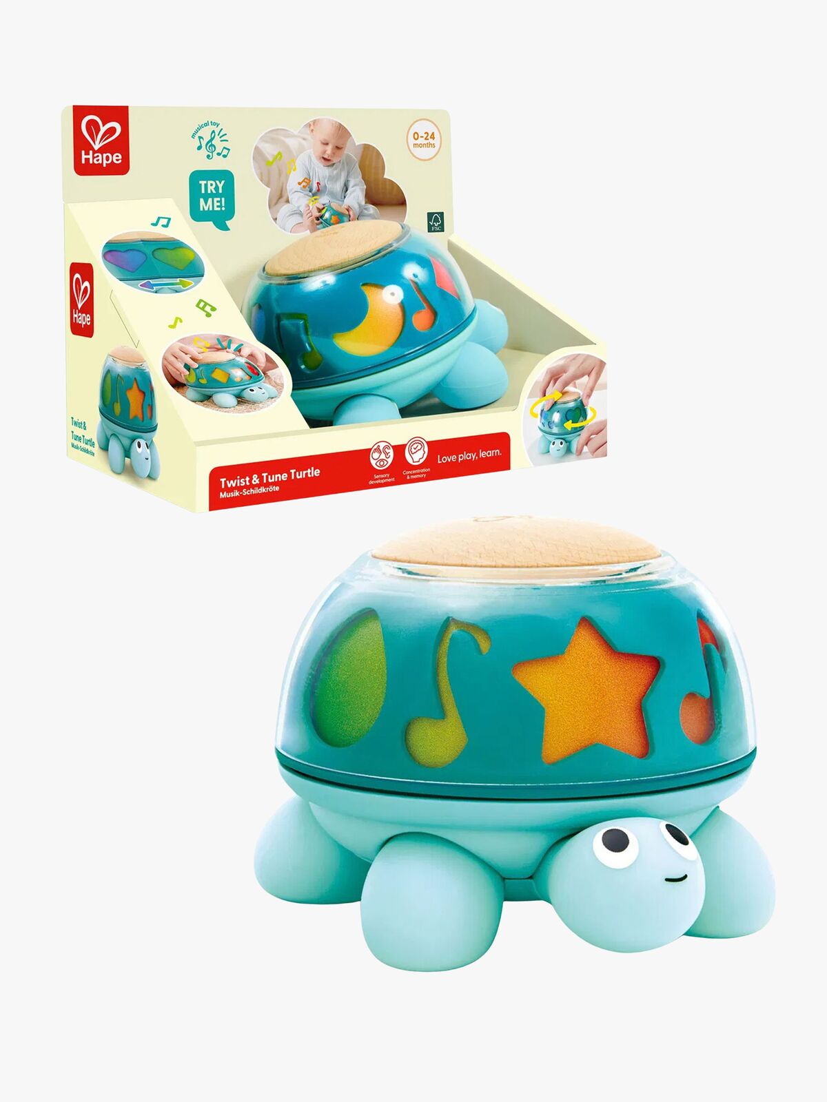 Hape Twist & Tune Aktivitätsspielzeug Schildkröte