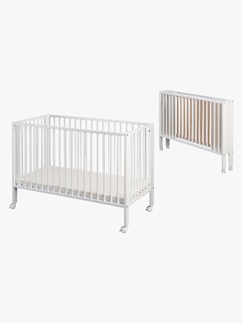tiSsi  Faltbar Babybett mit Matratze, Weiß