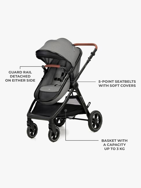 Kinderkraft ESME 2-in-1 Kombikinderwagen, Moonlight Grey