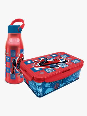 Marvel Spiderman Brotdose und Flasche, Red