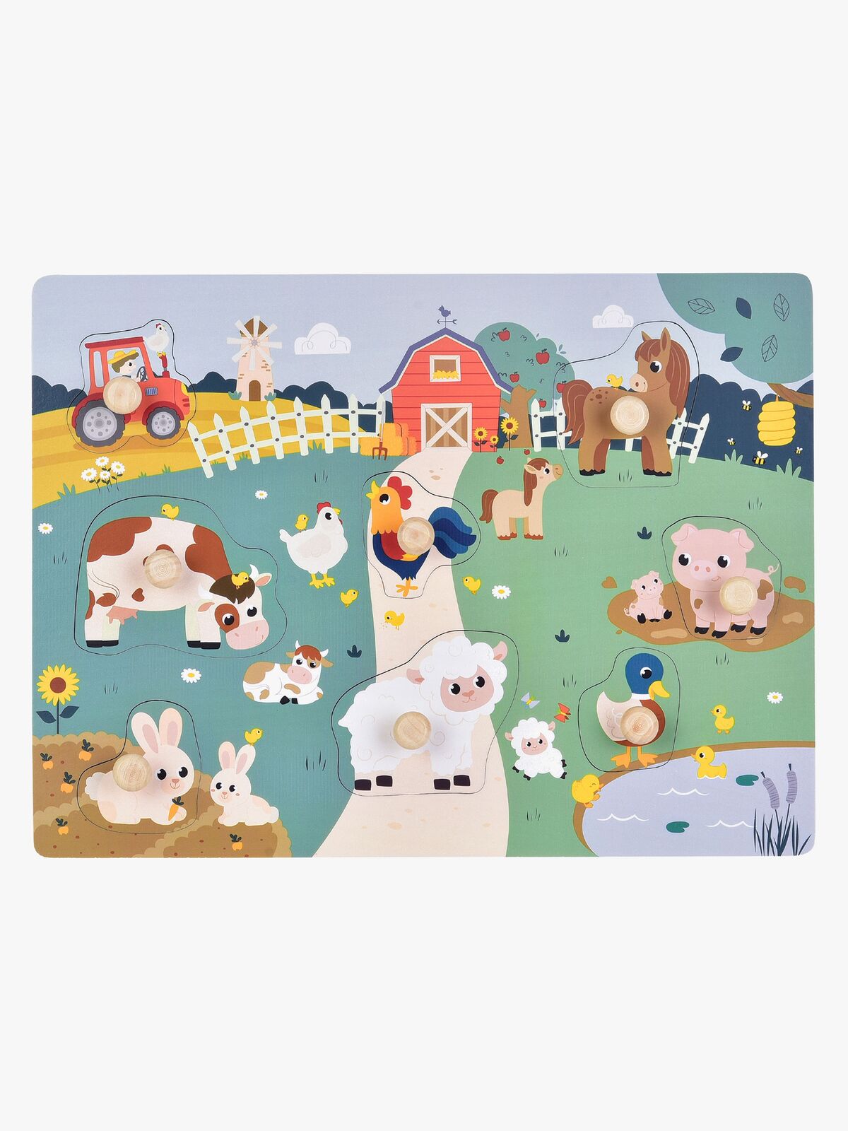 Kinder and Kids Knopfpuzzle Bauernhof