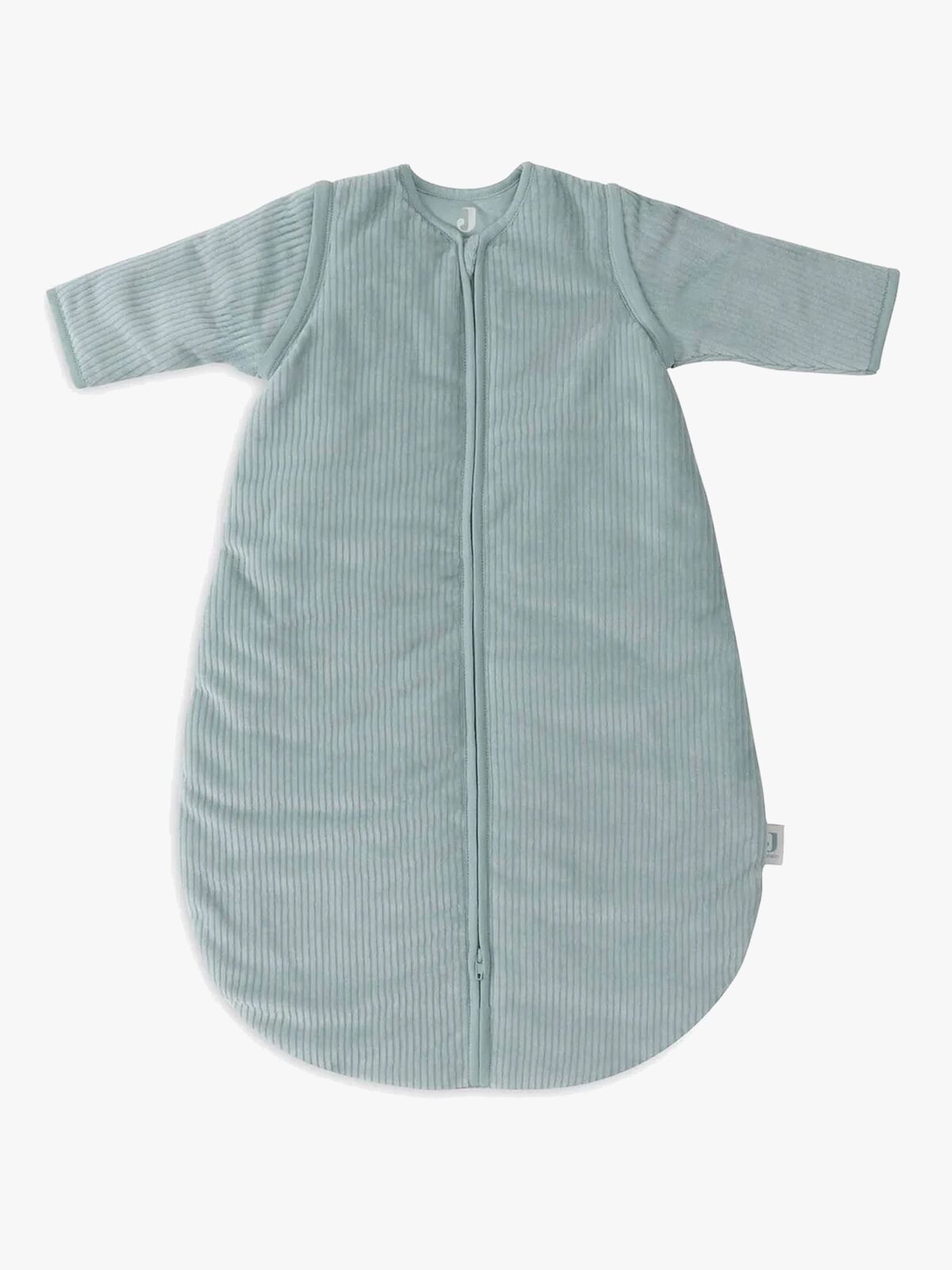 Jollein Schlafsack mit Abnehmbaren Ärmeln Rund 90 cm, Rib Sea Green