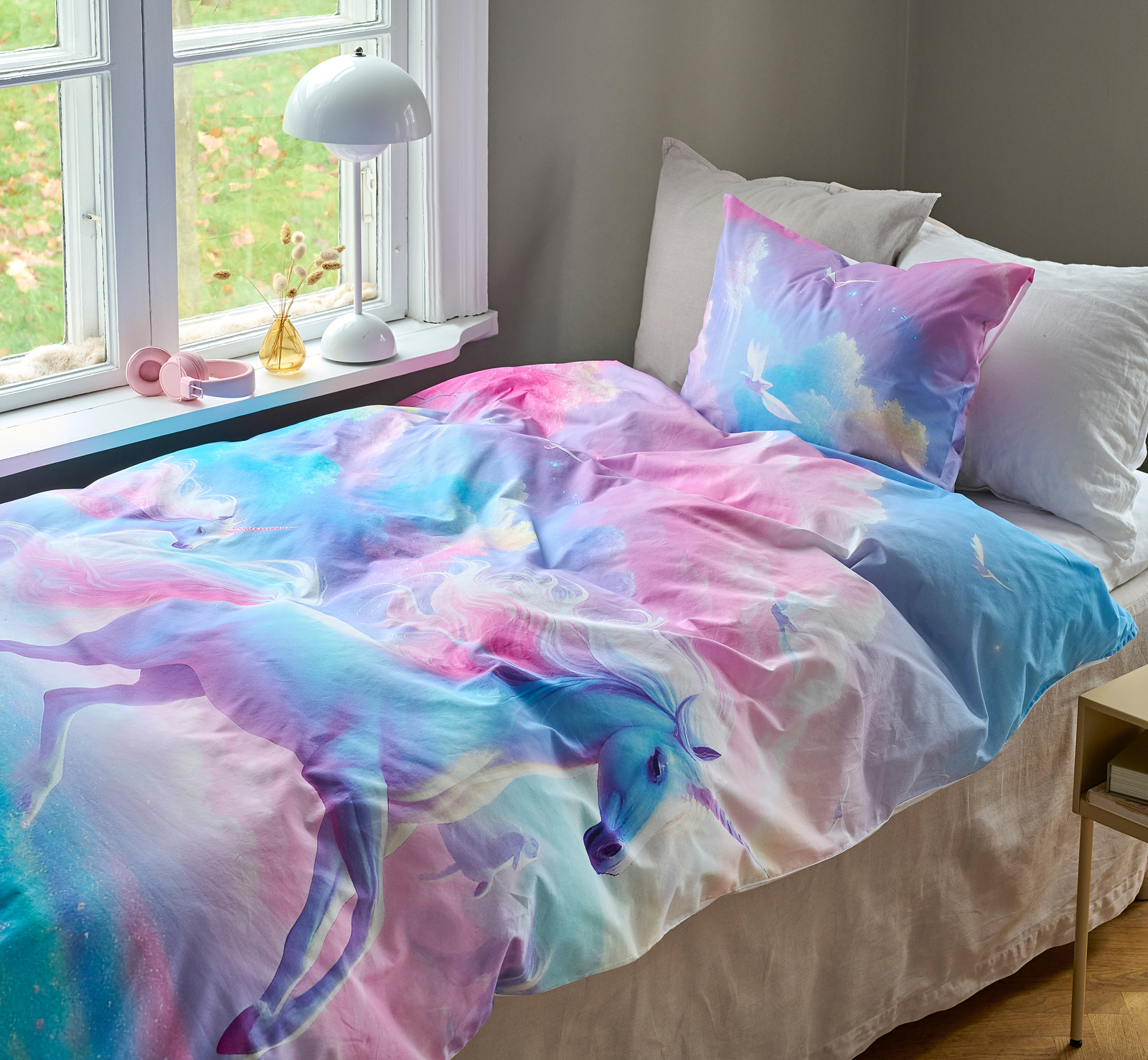 Borganäs Bettwäsche Einhorn 150x210 cm