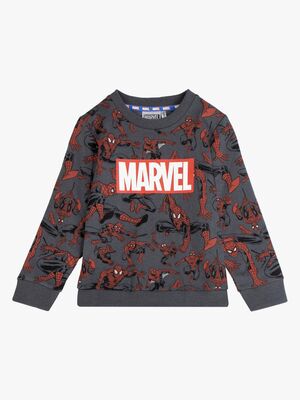 Marvel Spider-Man Pullover, Grau/Rot