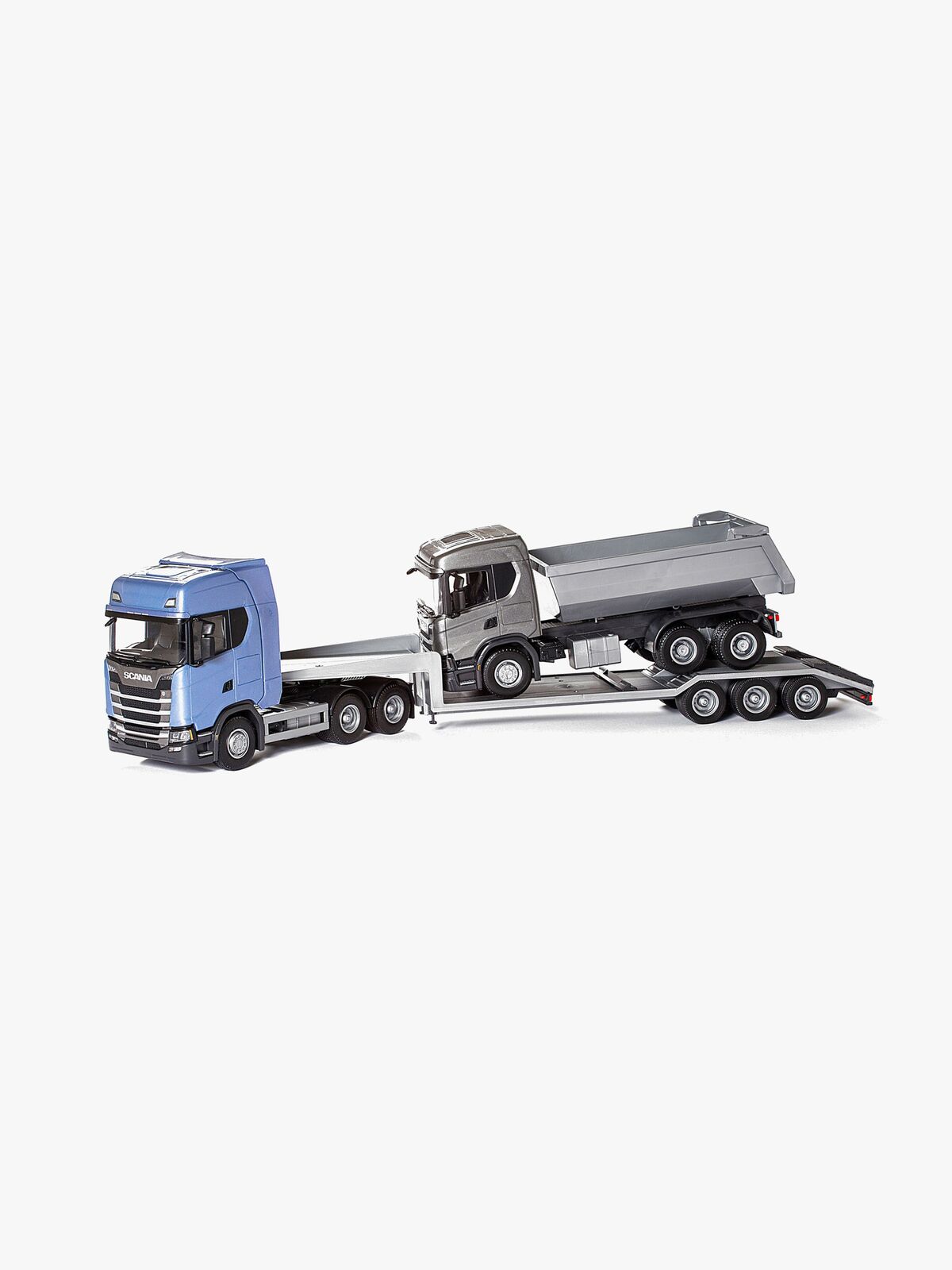 Emek Scania Tieflader, Blau
