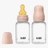 BIBS Slow Flow Fläschchen Latex 2er-Pack 150 ml, Blush
