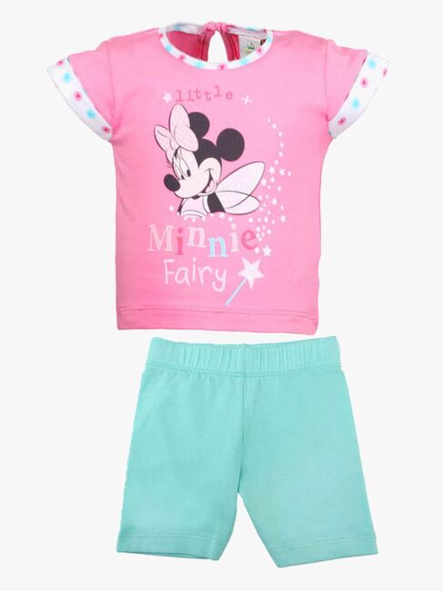 Disney Minnie Maus T-Shirt und Hose, Rosa/Türkis