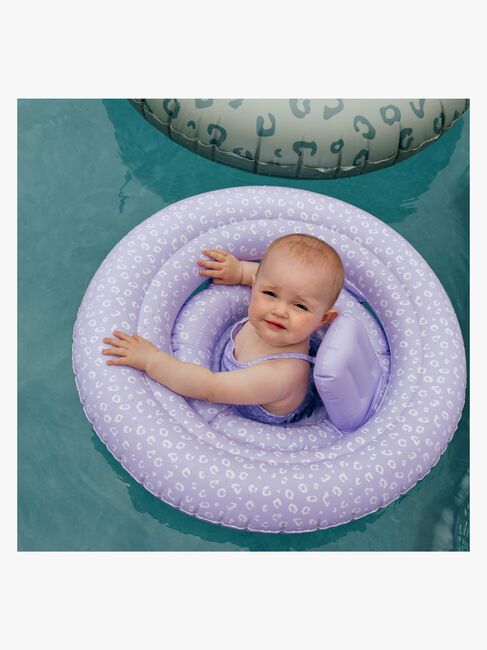 Swim Essentials Schwimmring Baby, Lila Leopard