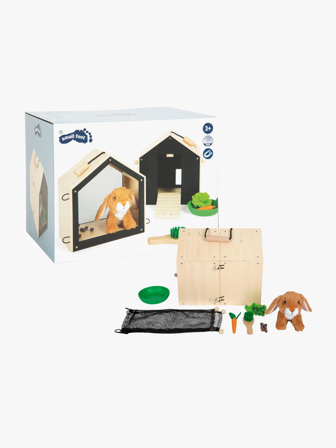 Small Foot Spielset Kaninchen mit Käfig & Gehäuse
