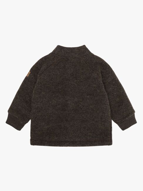 Mikk-Line Wollfilz-Jacke Kind, Dark Brown Melange