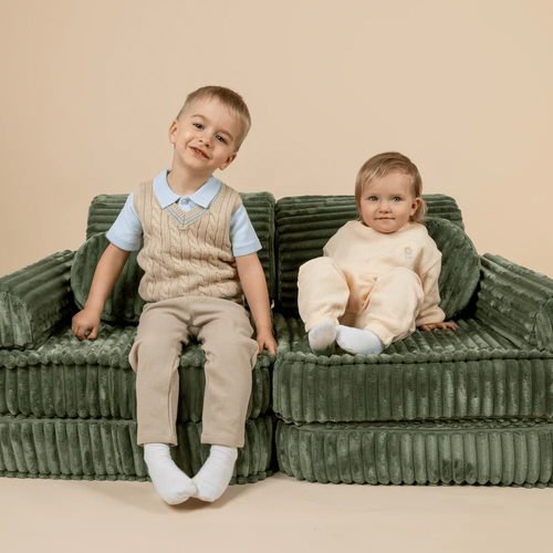 MeowBaby Churros Sofa Max, Olive Sage Green