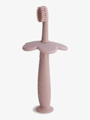 Mushie Flower Lern-Zahnbürste, Blush
