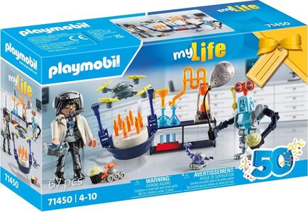 Playmobil 71450 My Life Baukasten Forscher mit Robotern