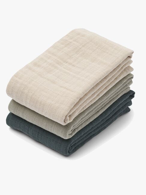 LIEWOOD Lewis Musselintuch 3er-Pack, Dove Blue
