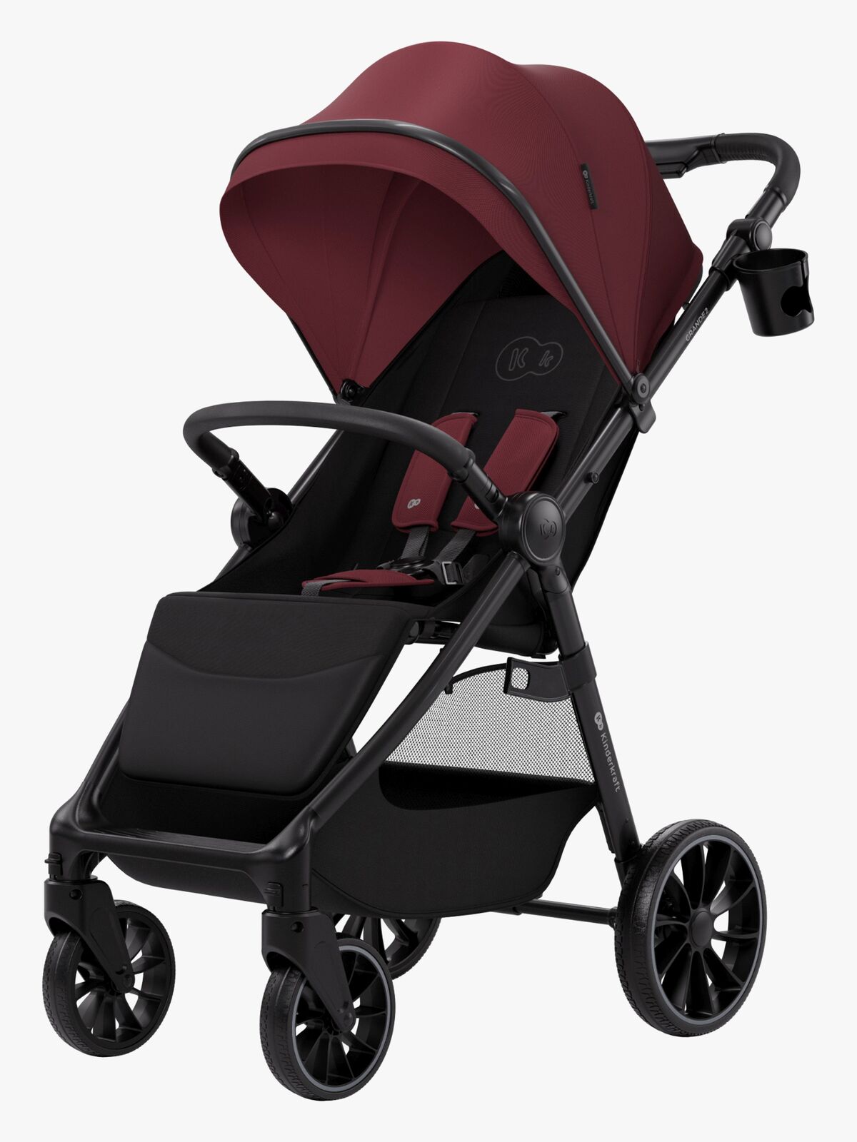 Kinderkraft Grande 2 Kinderwagen, Dark Ruby