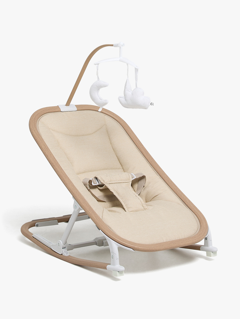 Beemoo PLAY Soothe Babywippe, Soft Beige/Nature
