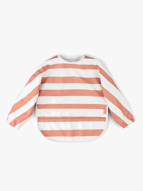 Done By Deer Langärmliges Lätzchen, Stripes Papaya