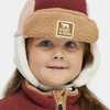 Nordbjörn Knallen Teddyfleece-Mütze, Madder Brown/Rose Dawn/Oatmeal