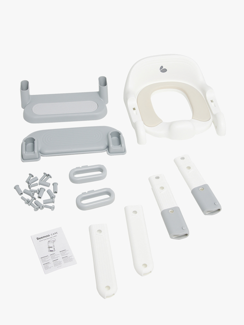 Beemoo CARE Assist Toilettensitz  mit Leiter, Grey/White