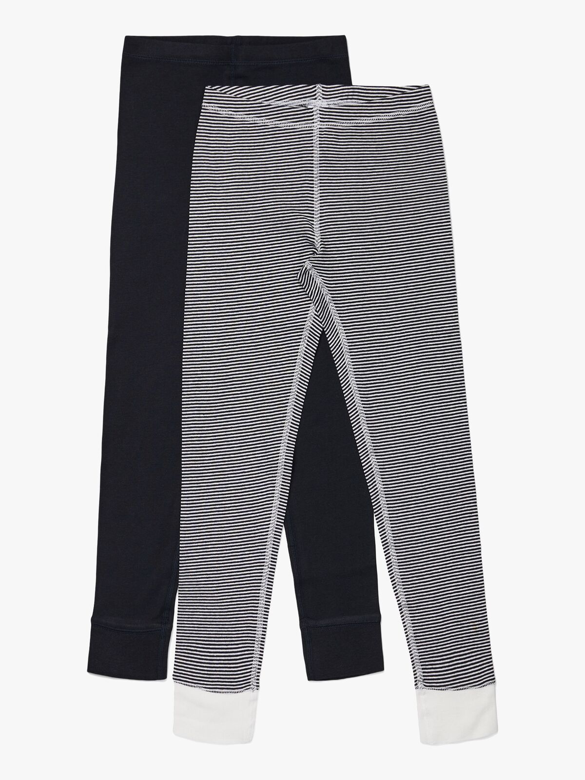 Luca & Lola Toto Lange Unterhose 2er-Pack, Black/Stripes