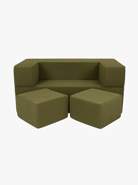 Meowbaby Aesthetic Cube Sofa, Khaki
