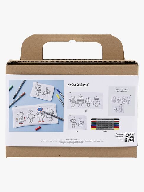 Creativ Company DIY Kreativset Textilmalen Roboter