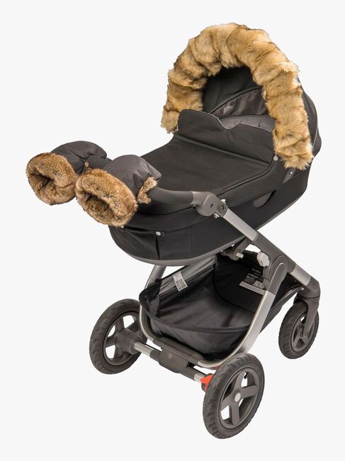 Tinkafu Kinderwagen-Fäustlinge, Brown Faux Fur