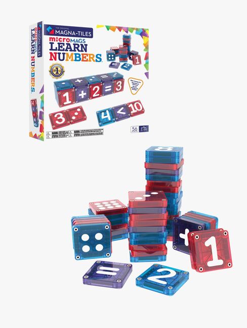 MAGNA-TILES MicroMAGS Zahlen Lernen Bauset 56 Teile