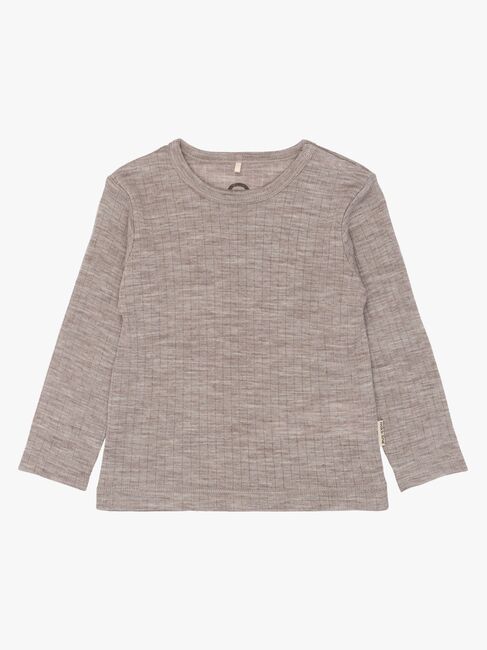 Mikk-Line Langärmliges T-Shirt Baby Merinowolle, Melange Denver