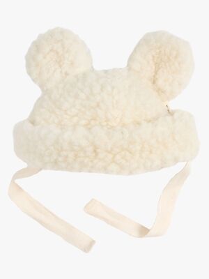 BINIBAMBA Merino Teddy Mütze, Milk