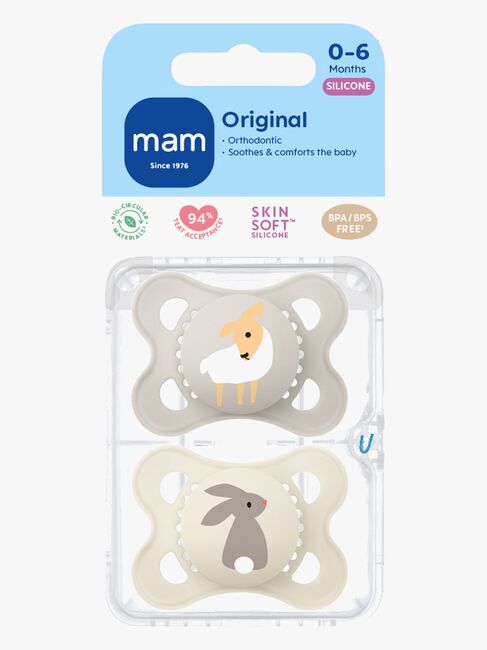 MAM Orginal Silikon Schnuller 0-6m, Neutral