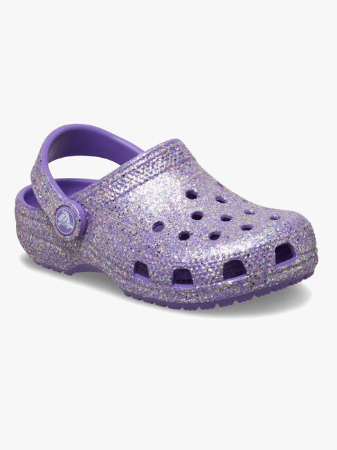 Crocs Classic Fantasy Glitter Kids Pantoffeln, Lila