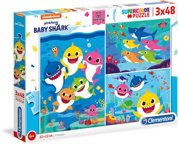 Clementoni Baby Shark Puzzles 3x48 Teile