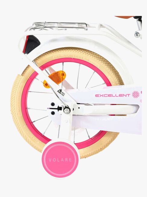 Volare Excellent Fahrrad mit Korb 14 Zoll, Weiß