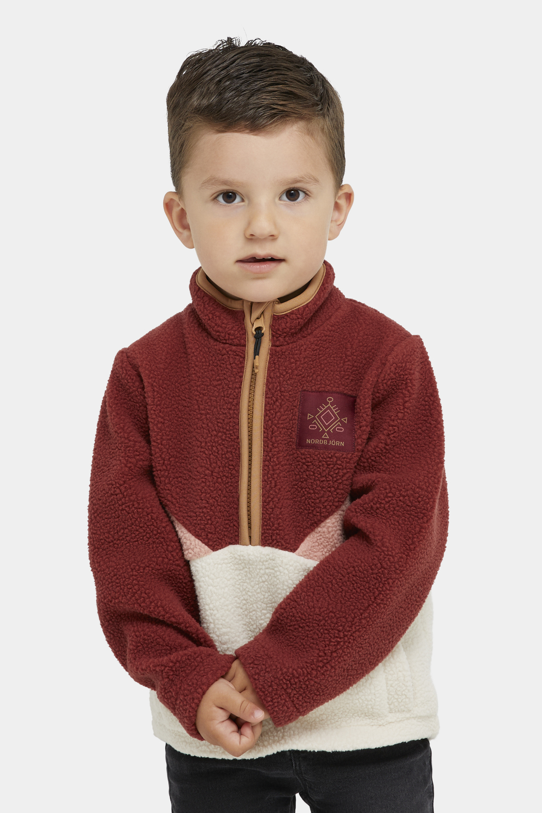 Nordbjörn Rydal Fleecejacke, Madder Brown/Rose Dawn/Oatmeal