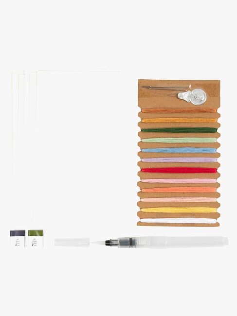 Creativ Company Bastelset Stickerei & Aquarell