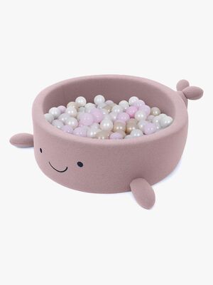 MeowBaby Boucle Whale Bällebad, Raspberry Glaze Pink