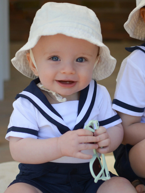 Geggamoja Matrosen-Set Baby, Weiß