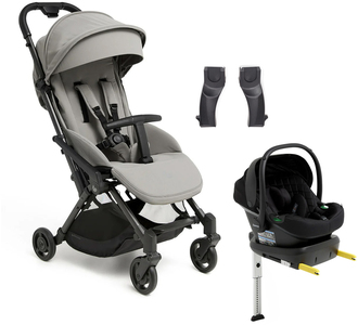 Beemoo Easy Fly Lux 4 Buggy inkl. Route i-Size Babyschale & Basis, Stone Grey/Black Stone