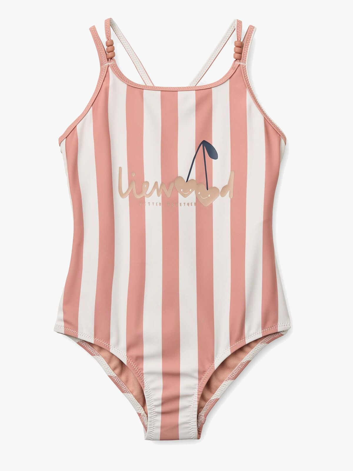 LIEWOOD Suna Badeanzug, Coral Blush/Creme de la Creme Stripe