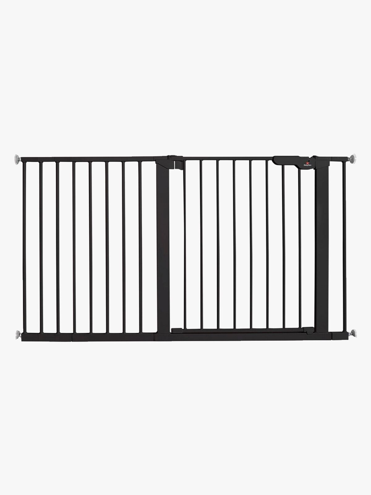BabyDan Premier Klemmgitter + 9 Erweiterungen 126-132,2 cm, Schwarz