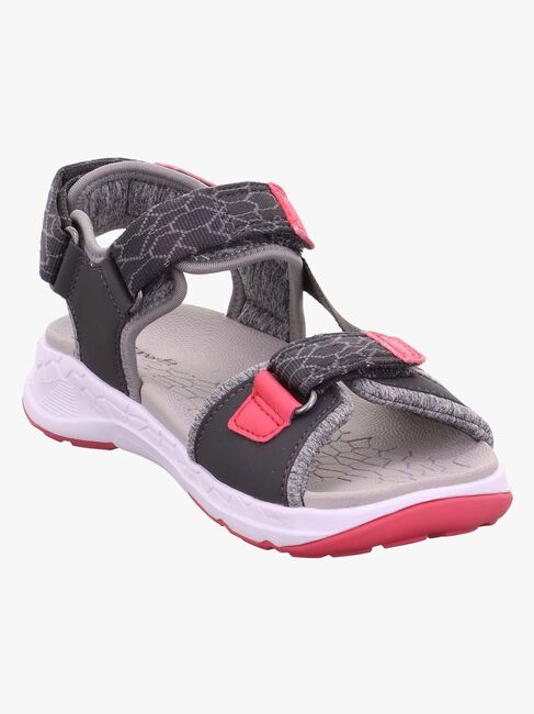 Superfit Criss Cross Sandalen, Grey/Pink