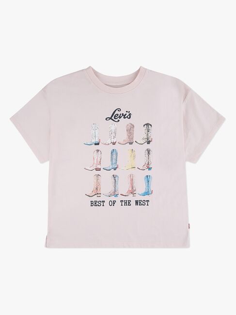 Levi's LVG Boots Oversized SS T-Shirt, Crystal Pink