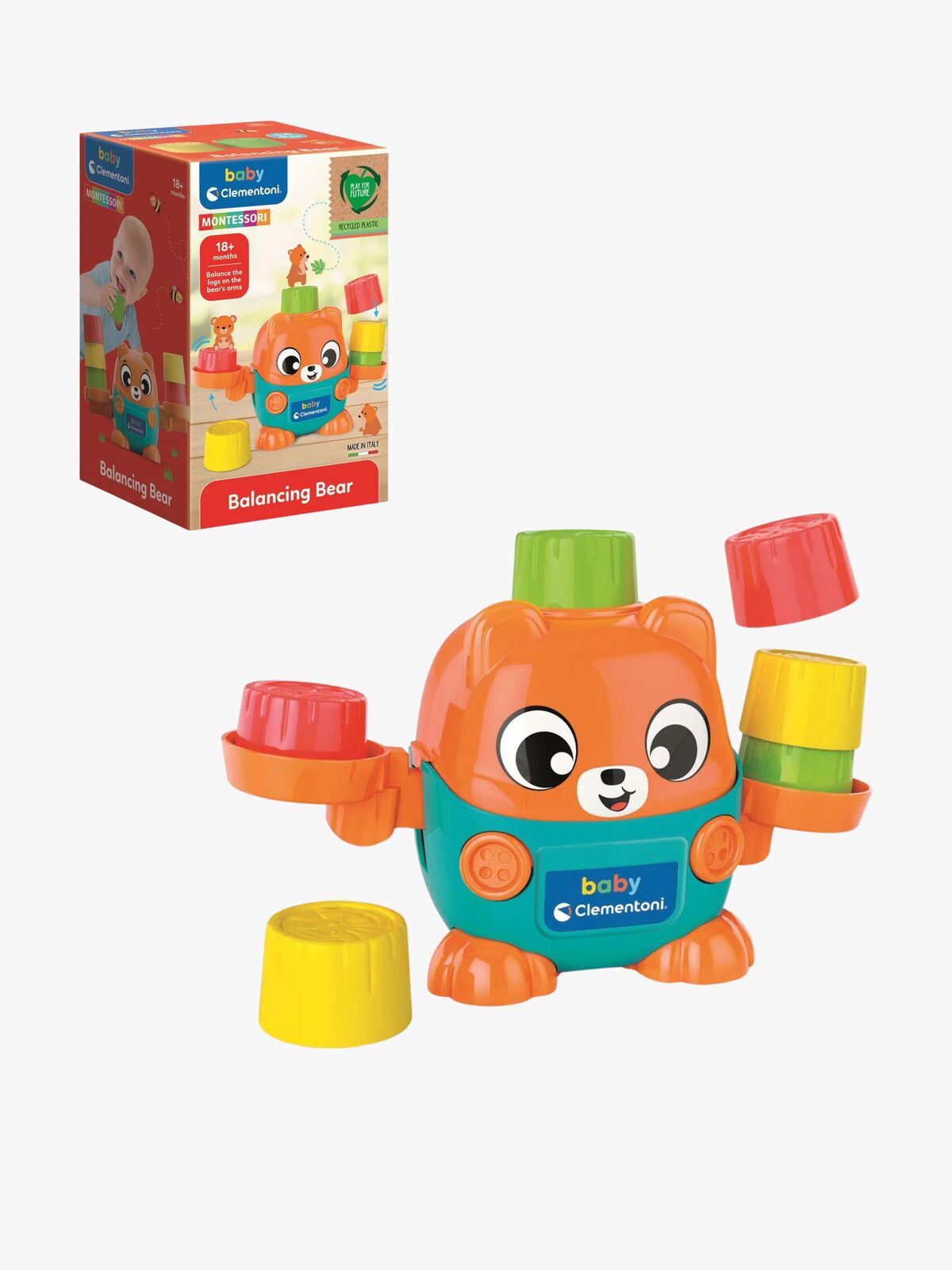 Clementoni Baby Montessori Aktivitätsspielzeug Gleichgewicht Bär