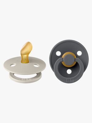 BIBS Colour Schnuller 2er-Pack Latex Gr.1, Sand/Iron