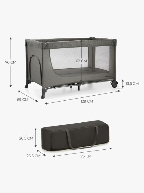 Kinderkraft JOY 2 Reisebett, Dark Grey