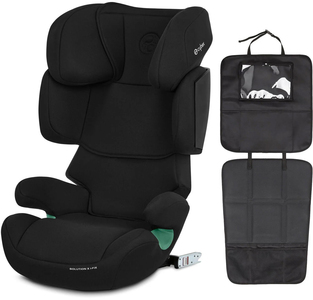 Cybex Solution X i-Fix Kindersitz inkl. 3-in-1 Sitzschutz, Pure Black