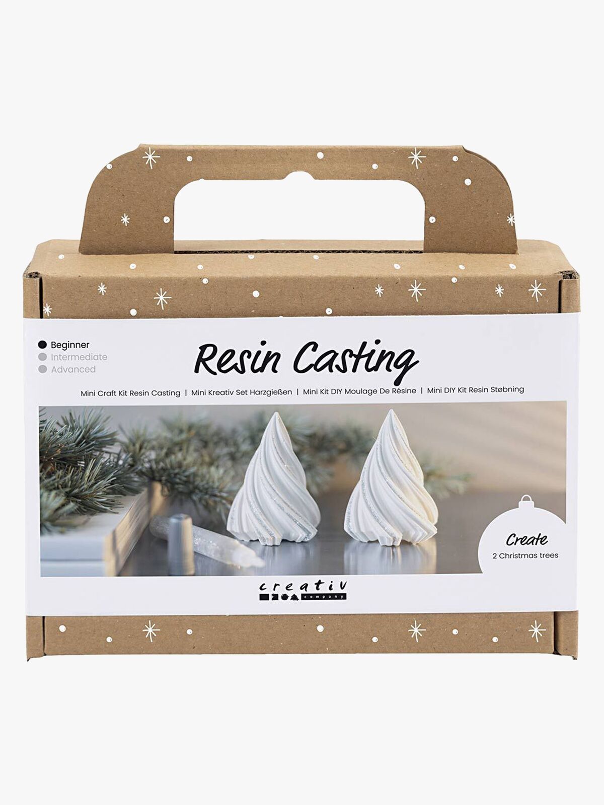 Creativ Company Bastelset Harzgießen Weihnachtsbäume DIY