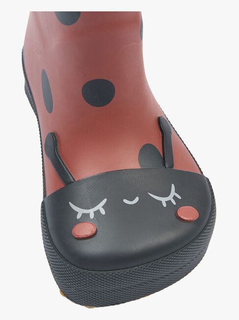 Mikk-Line Barefoot Ladybug Gummistiefel, Henna
